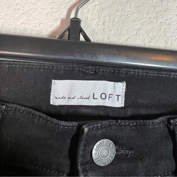 LOFT Black Ankle Mid Rise‎ Skinny Jeans Women's Size 27/4 - Picture 4 of 8